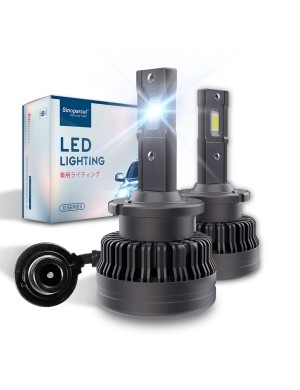 Sinoparcel D2S LED Headlight Bulb - 6000K 35W High and Low Beam Xenon HID Replacement Lights - Pack of 2