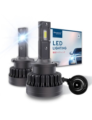 Sinoparcel D4S LED Headlight Bulb - 6000K 35W High and Low Beam Xenon HID Replacement Lights - Pack of 2