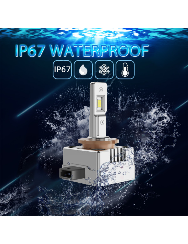 Sinoparcel D1S LED Headlight Bulb - 300% More Brightness 6000K 35W Xenon HID Replacement Lights -2Pcs