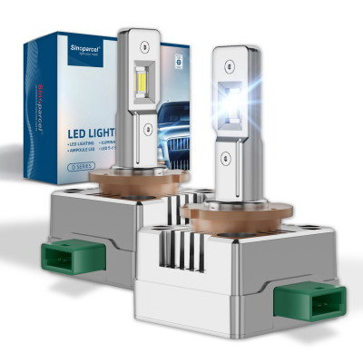 Sinoparcel D1S LED Headlight Bulb - 300% More Brightness 6000K 35W Xenon HID Replacement Lights -2Pcs