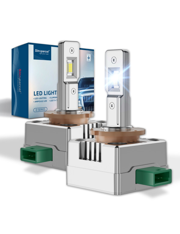 Sinoparcel D1S LED Headlight Bulb - 300% More Brightness 6000K 35W Xenon HID Replacement Lights -2Pcs