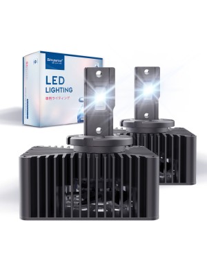 Sinoparcel D5S LED Headlight Bulb -6000K More Brightness High Low Beam Xenon HID Replacement Lights -Pack of 2