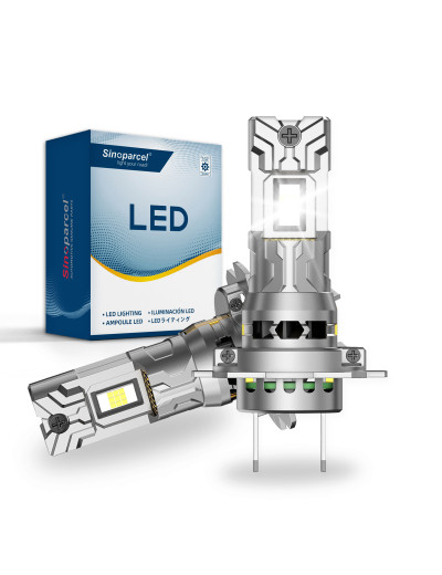 Sinoparcel H7 LED Headlight Bulb High or Low Beam,Fog Light Bulb,20000LM/Set 6500K Plug and Play, 2 Pcs