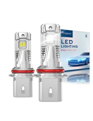 Sinoparcel 9007/HB5 LED Headlight Bulbs,500% Brighter Canbus Ready,Super Bright Halogen Replacement Kit,Pack of 2