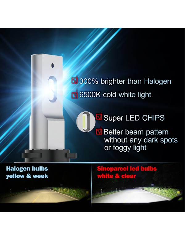 Low Beams - H11 - Full LED Headlights Kit - Free Shipping & Lifetime  Warranty 