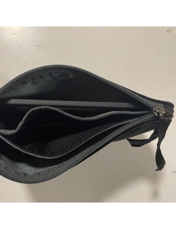 Wideep Canvas Coin Purse, Clutch Bags with Zipper, Travel Makeup Pouches for Cosmetic Toiletry Stationery Storage 