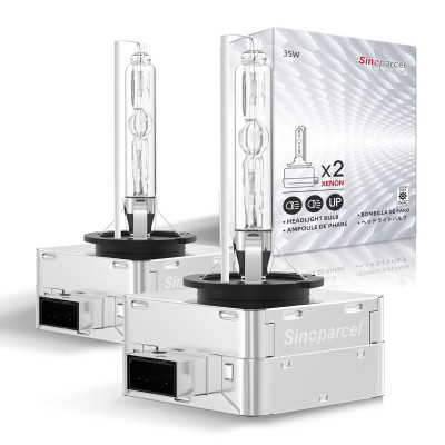 Sinoparcel D1S Xenon HID Headlights Bulb - 6000K 35W Replacement Lights -2 Yrs Warranty- Pack of 2