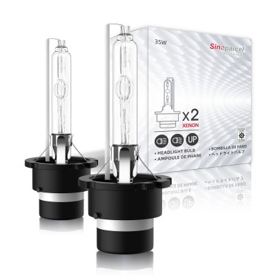 Sinoparcel D2S HID Bulbs - 6000K 35W Xenon Headlights Replacement Bulb -2 Yrs Warranty- Pack of 2