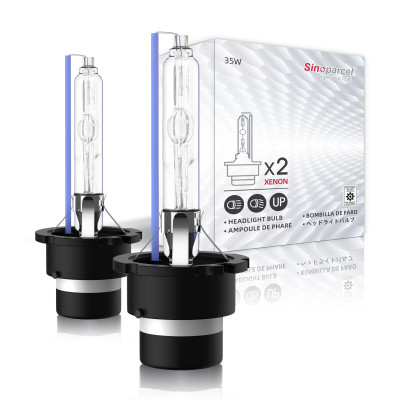 Sinoparcel D2S HID Bulbs - 8000K 35W Xenon Headlights Replacement Bulb -2 Yrs Warranty- Pack of 2