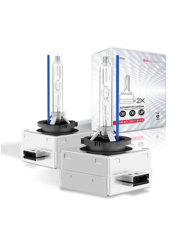 Sinoparcel D1S Xenon HID Headlights Bulb - 8000K 35W High Low Beam Replacement Bulb - Pack of 2