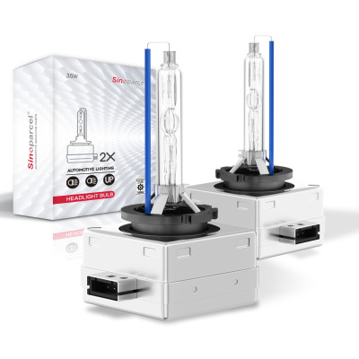 Sinoparcel D3S Xenon HID Headlight Bulbs - 8000K 35W High Low Beam 66340 42403 42302 Replacement lights -2 Years Warranty- Pack of 2