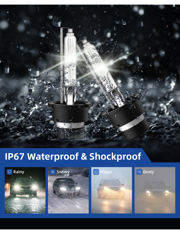Imperial Xenon 9006 HB4 HID Bulbs AC 35W Replacement – 3000K 4300K 6000K 8000K 10K – 2 Pack
